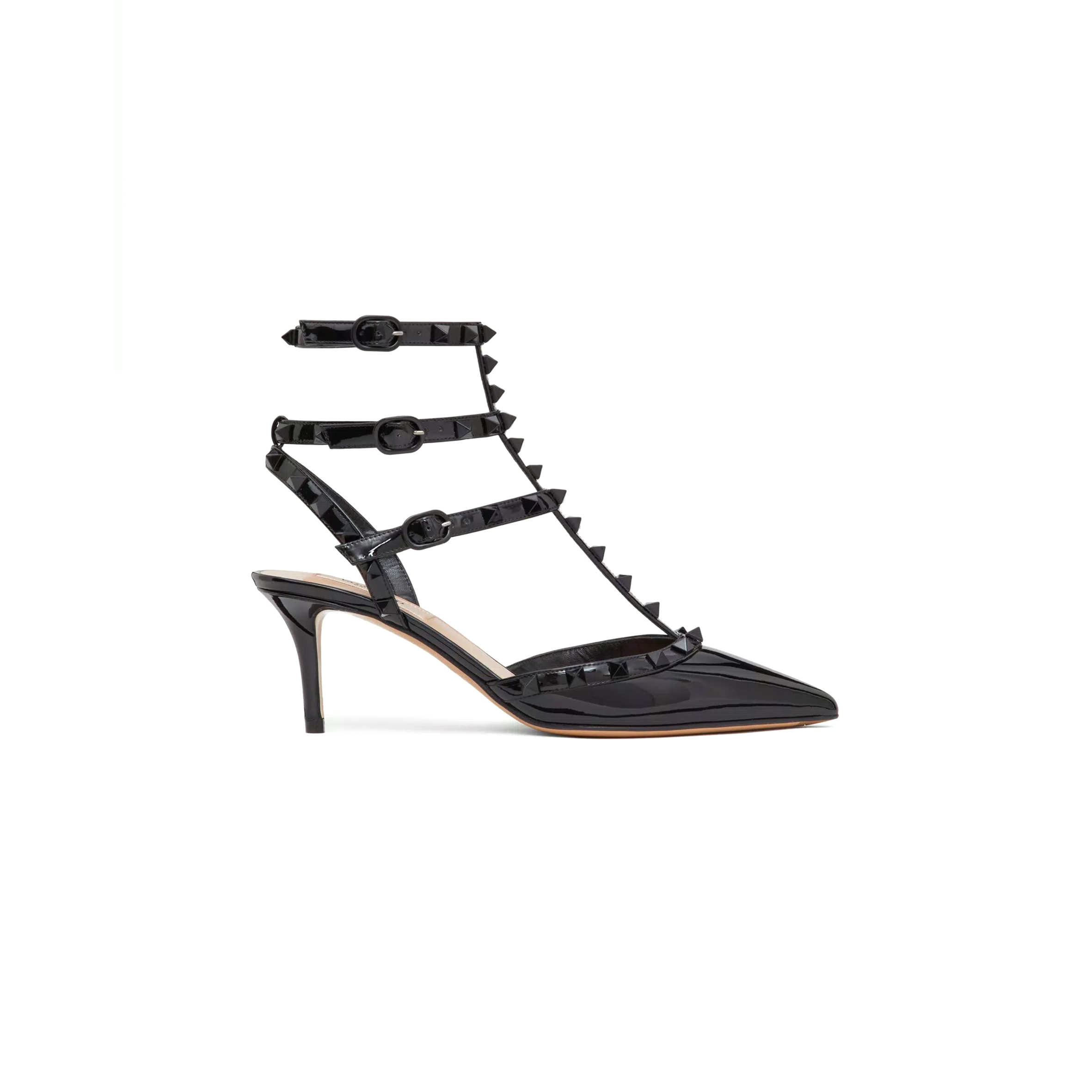 VALENTINO PATENT ROCKSTUD PUMPS WITH MATCHING STRAPS AND STUDS 65 MM 3W0S0375YPX_0NO VALENTINO PATENT ROCKSTUD PUMPS WITH MATCHING STRAPS AND STUDS 65 MM 3W0S0375YPX_0NO